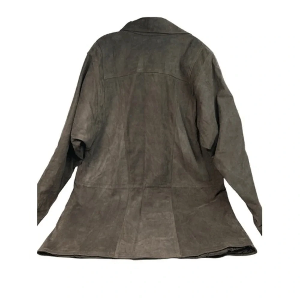 Vintage Luppe Genuine Brown Leather‎ Coat Made in Mexico XL